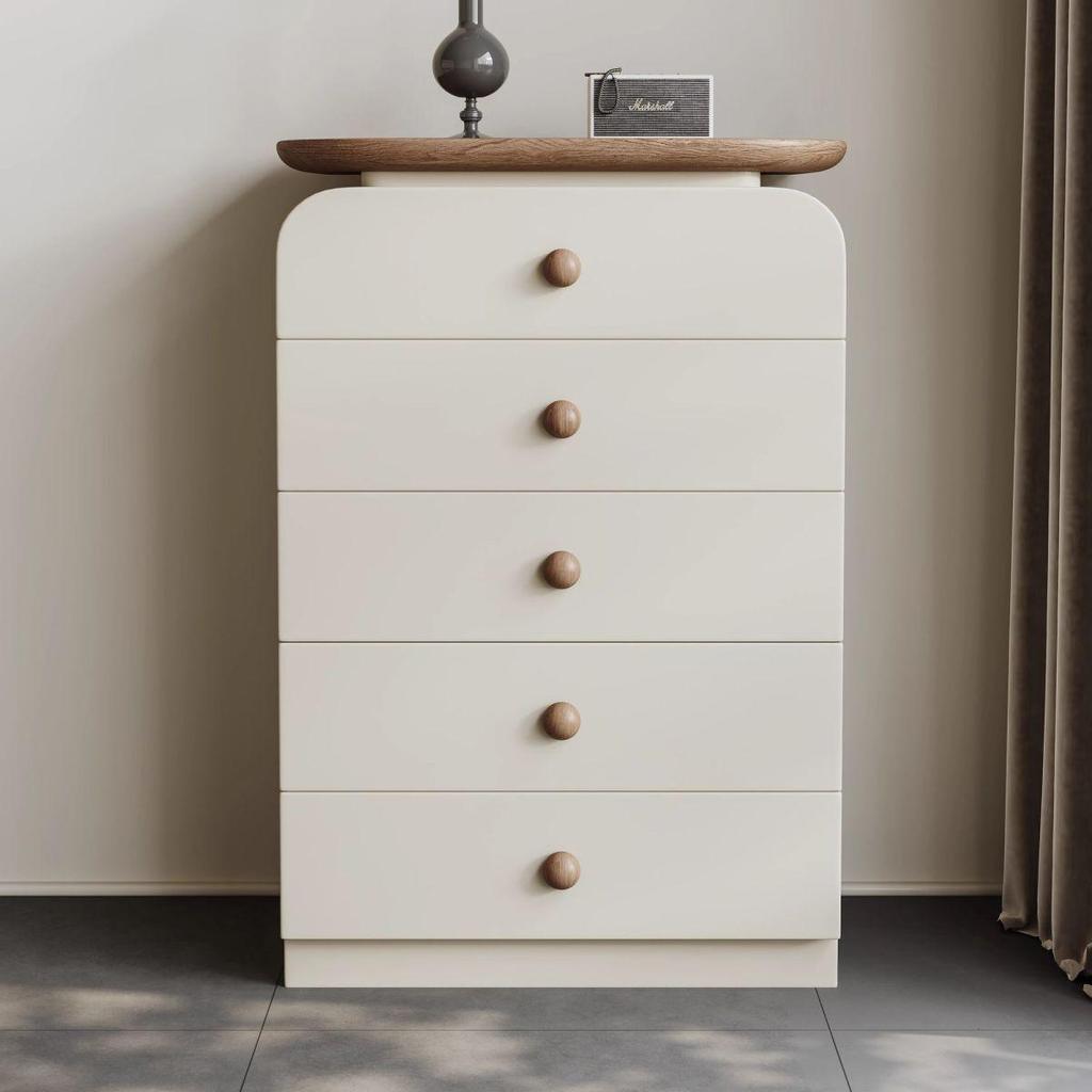 Retro Solid Wood Wall Storage Cabinet: Five-Drawer & Eight-Drawer Combo for Living Room