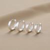 Brushed Frosted Plain Circle Hoop Earrings Unisex Minimalist Simple Fashion Jewelry