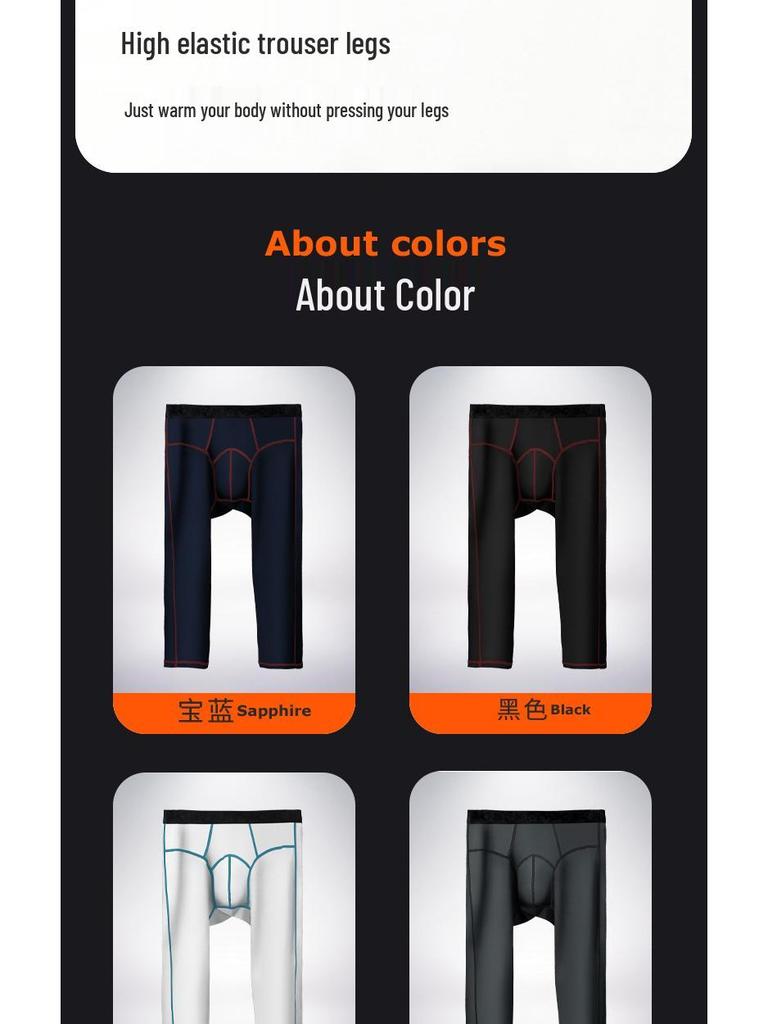 Men's Plus Size Wool-Blend Leggings: Warm, Slim-Fit Pants for Fall and Winter