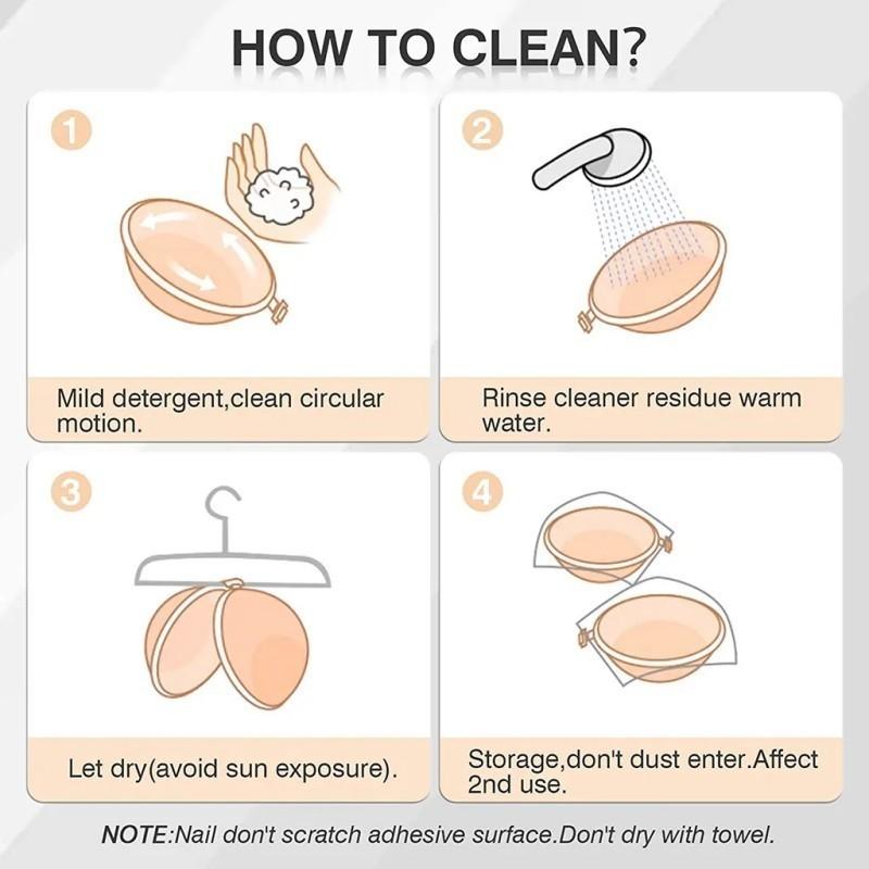FINETOO Silikon-Nippelstifte, trägerlos, unsichtbar, zum Anheben, Push-Up-BH, atmungsaktiv, selbstklebend, wiederverwendbarer Brustpolster-BH