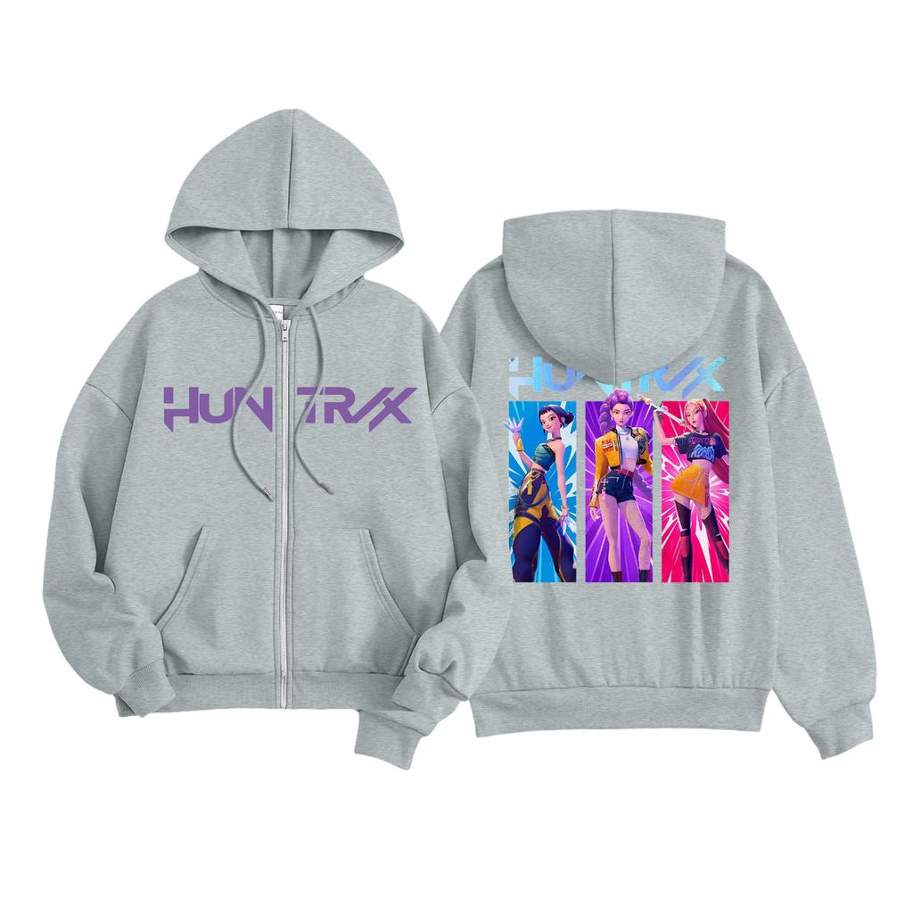 Kids Fashion Women's Lightweight Long Sleeve Zipper Hoodie Printed Hoodie With Pockets