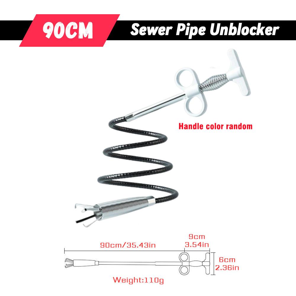 90/160/200/300cm Sewer Pipe Unblocker Snake Spring Pipe Dredging Tool Kitchen Bathroom Sewer Cleaning Tool Kitchen Accessories