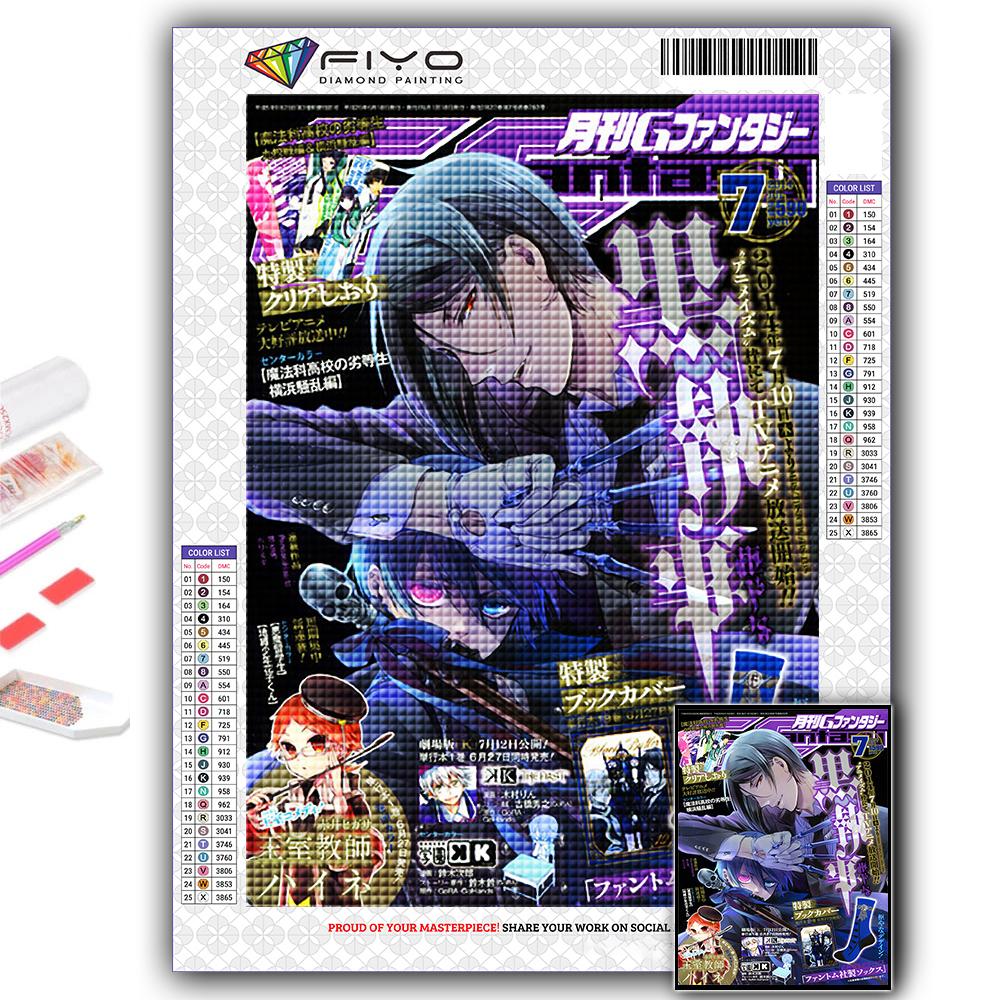 5D Diy Diamond Painting Anime Black Butler Cross Stitch Full Diamond Embroidery Mosaic