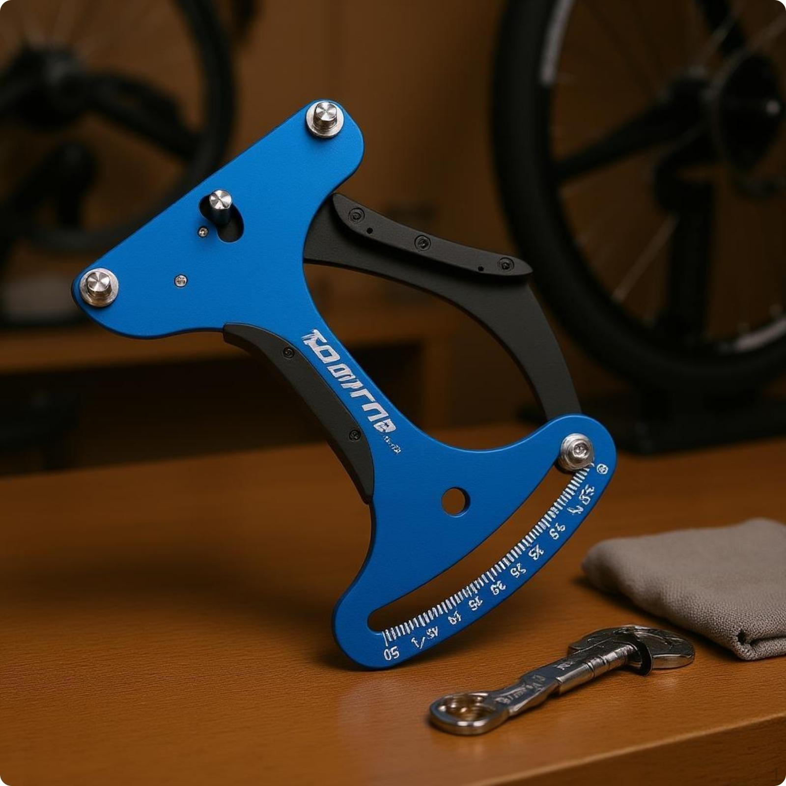 Bike Spoke Tension Meter Stainless Steel CNCMachined Wheel Truing Tool Black синий