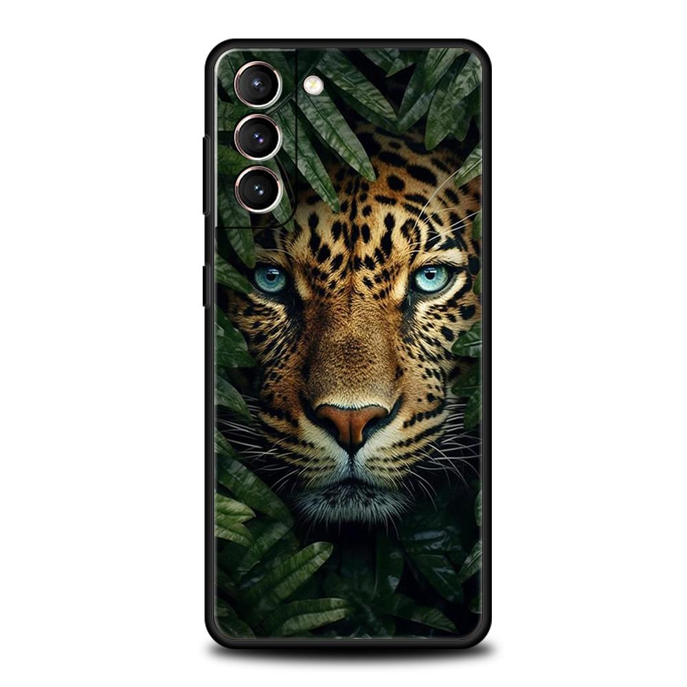 Leopard Print Phone Case for Samsung Galaxy S24 S23 S22 S20 S21 FE Ultra S10 S10E S9 S8 Plus 5G Silicone Cover Fundas Capas Bag