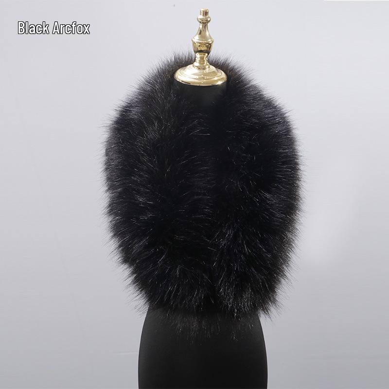 

Воротник и шаль из искусственного меха лисы-енота – Пушистый, теплый шарф для осени и зимы