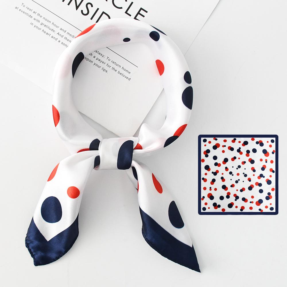 Nowa Modna Jedwabna Apaszka Wysokiej Klasy Kwadratowa Apaszka Łańcuszek Jedwab Symulowany 50x50 Mała Apaszka Dla Kobiet