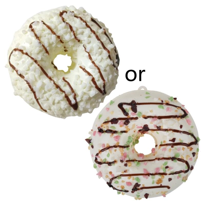 Ciambella Artificiale Morbida Ciambelle Pasta per Pane Antistress Giocattolo Novità Giocattoli da Spremere Modello di Torta Simulazione Decorazione Matrimonio