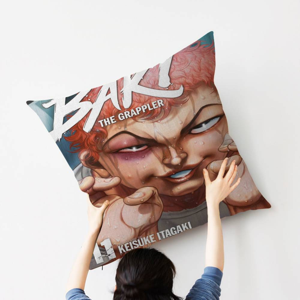 Baki the Grappler Cushion Cover Car Throw Pillow Case For Sofa Car Christmas Gift 40x40cm 45x45cm