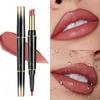 Doppelköpfiger Lippenstift - Lipliner und Lipgloss, Feuchtigkeitsspendende Formel, Nicht leicht zu verschmieren, Geeignet für den täglichen Gebrauch und Partys.