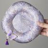 1PC Tea Ceremony Mat Decorative Table Mat 3D Butterfly Chinese Style Teapot Mat Heat-Resistant Fabric Coaster Round with Tassels