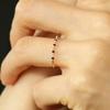 UNI.J Spinel Sleek Pave Rose Gold Ring Ir261