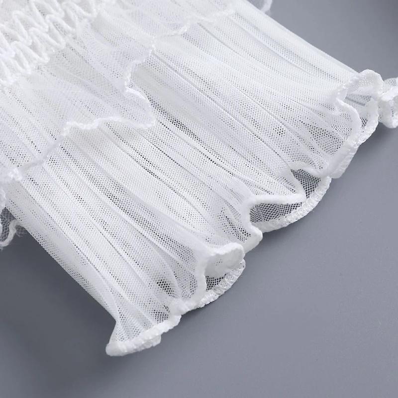 Perfect Match 1Pair Women Fake Cuff Sweet Floral Lace Horn Cuffs Shirt Detachable Fake Sleeves Sweater Wrist Cuffs Sweater Blouse Horn Cuffs
