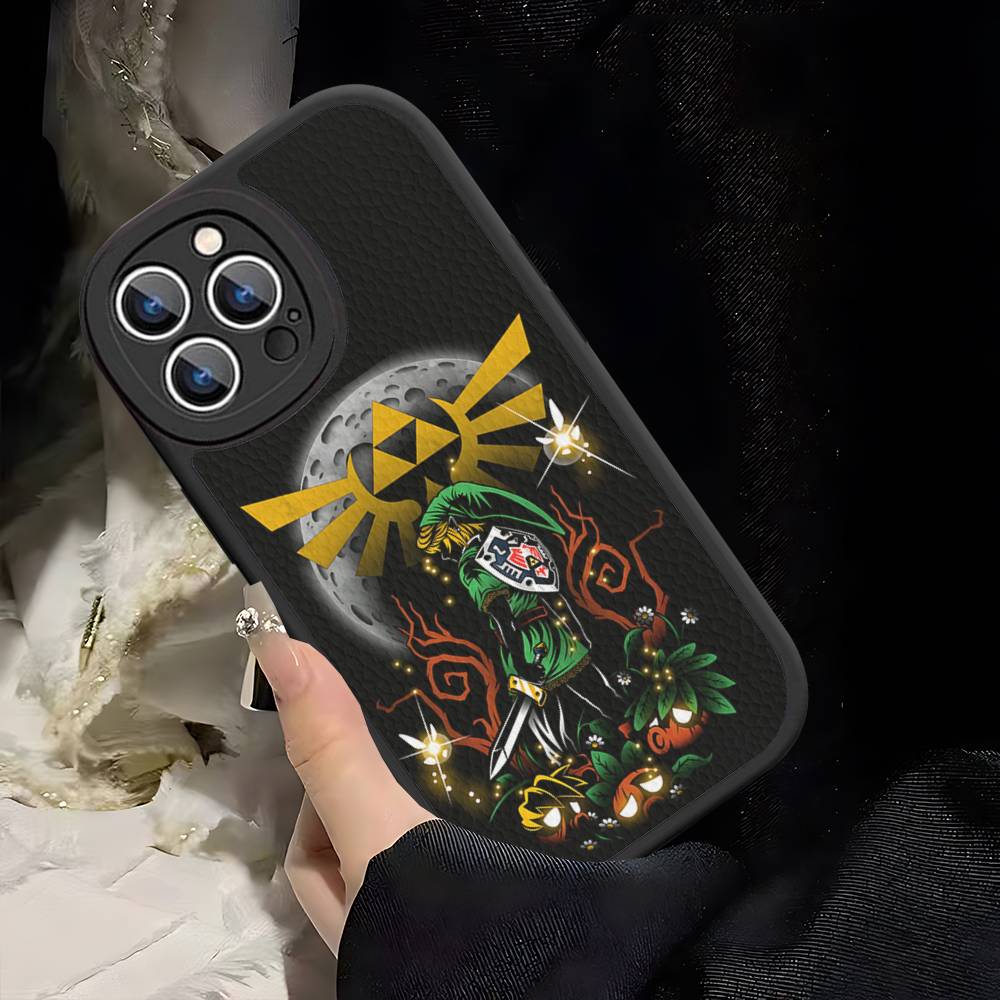 Hot Game The Legend Of Zeldas Leather Phone Case For IPhone 16 14 15 Pro Plus 13 12 11 Pro Max Silicone Cover
