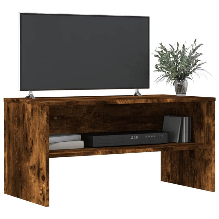 VidaXL TV Cabinet Smoked Oak 80x40x40 Cm Engineered Wood 815234