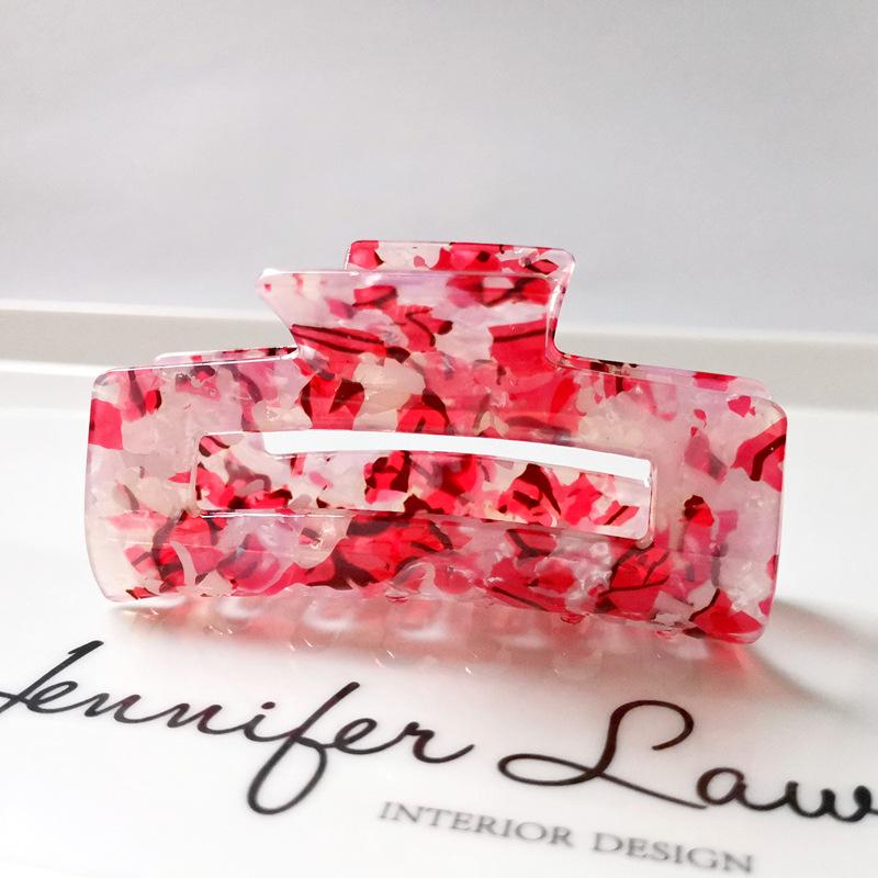 7.5cm Rectangular Hollow Acetate Ponytail Hair Claw Clip - Hot Selling Accessory