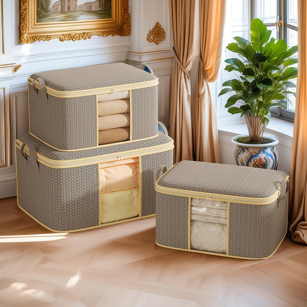 Borsa Portaoggetti in Tessuto Non Tessuto Antipolvere Organizzatore per Vestiti per Trasloco Casa Dormitorio Riutilizzabile Multifunzionale Borsa Portaoggetti con Design a Finestra
