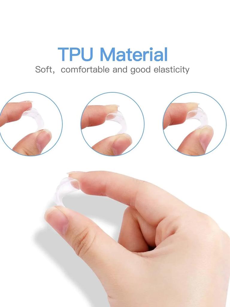 8 szt. Niewidoczny przezroczysty regulator rozmiaru pierścionka z 8 rozmiarami Stały zacisk Podkładka regulacyjna Narzędzie ochronne do biżuterii Dystanser