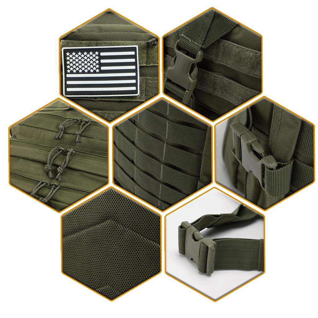 Zaini Tattici da 30/50L per Uomo Escursionismo Outdoor Sopravvivenza Borse Pacco d'Assalto 3P Pacco EDC Molle per Trekking Caccia Borsa