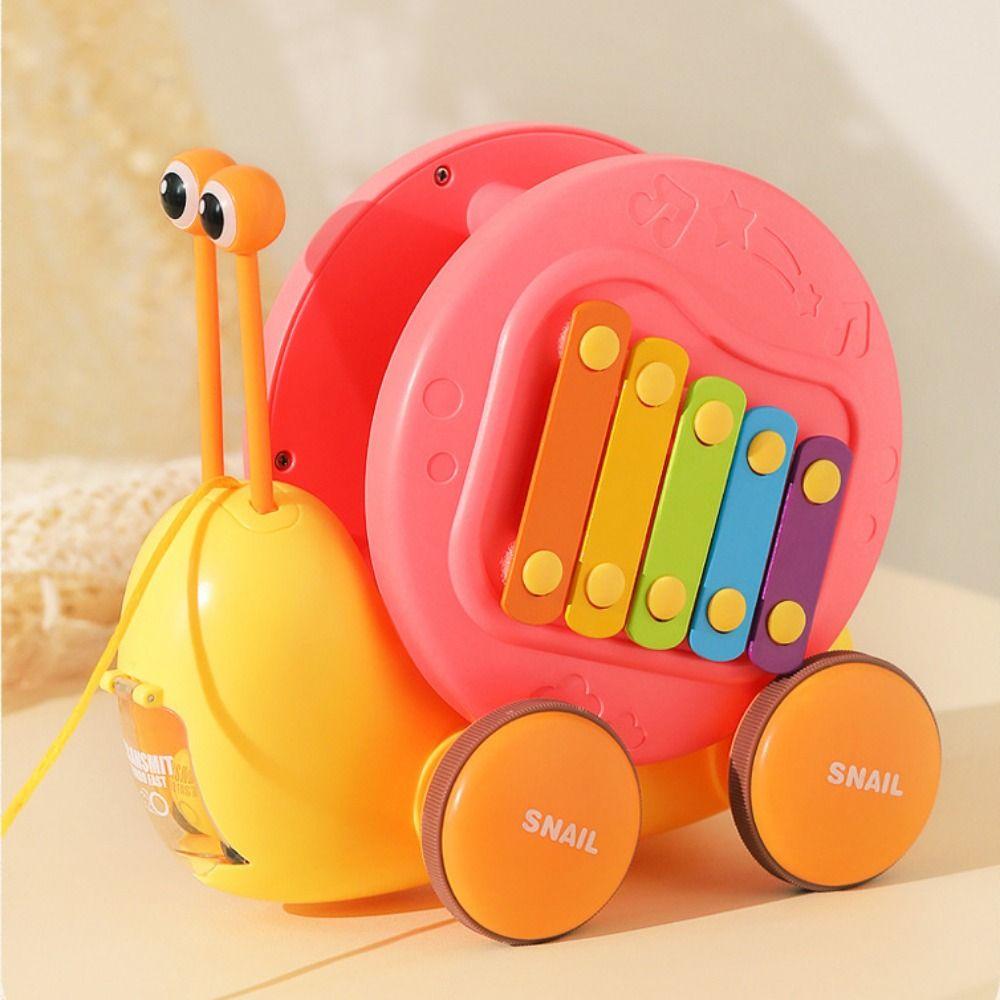 Cartoon Pet Pull String Snail Car Toy Baby Walker Pull-Along Snail Toy  For Children