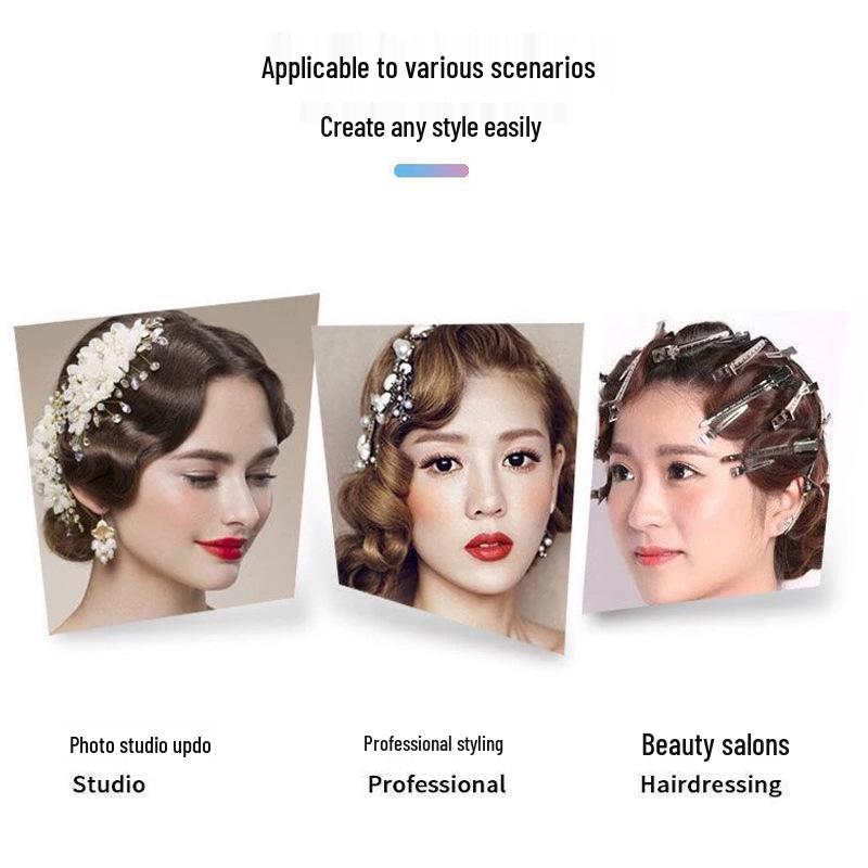 Small Aluminum Updo and Sectioning Hair Clips for Bridal Styling