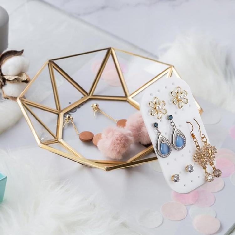 10Pcs Jewelry Display Stand With 44 Earring Slots Space Saving Solution For Storage