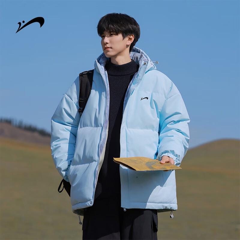 ERKE Men's Hooded Loose Winter Warm Padded Jacket