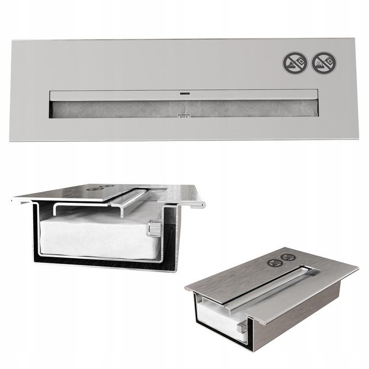 Wall Mounted Bioethanol Fireplace CHARLIE2 TÜV Black Set