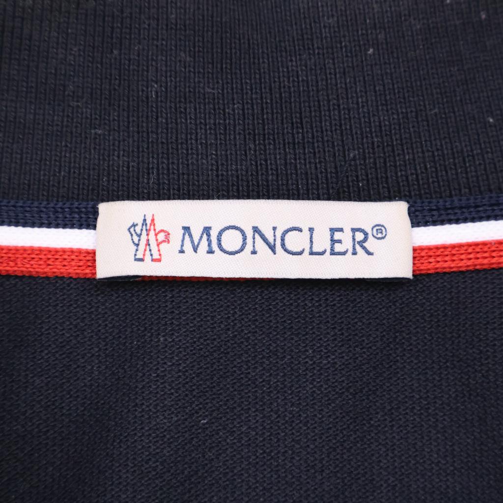 MONCLER Black 2020 Pique Polo Shirt tops S blackUsed
