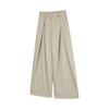 High-Waisted Wide-Leg Trousers Men Women Relaxed Fit Pleated Straight Pants Casual Chic Streetwear