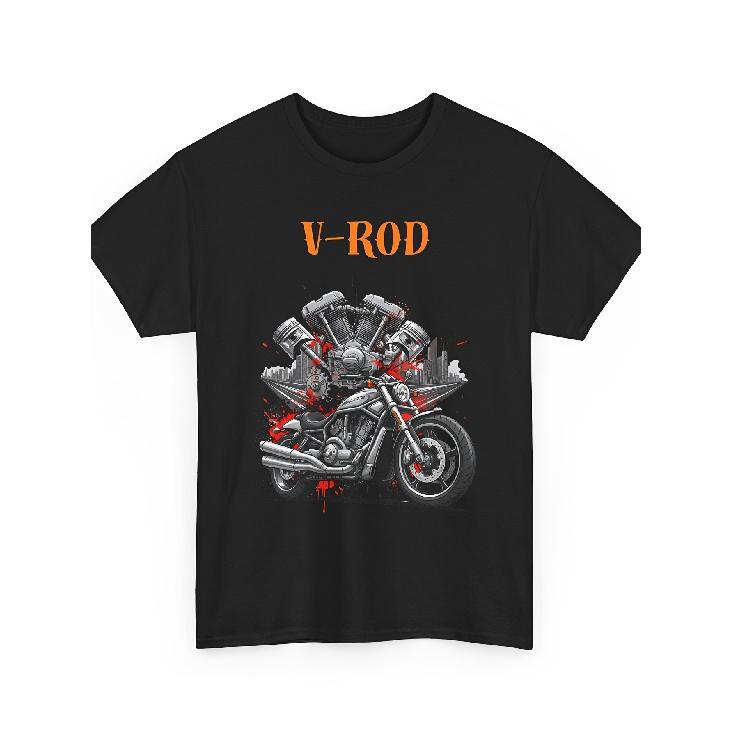 Camiseta Genial para Hombre de Motocicleta HD V-Rod Camiseta La Potente Cruiser Camiseta de Motocicleta para Fans de Motociclistas Parte Superior de Piloto Motor Revolución Ropa de Regalo Moto Dson