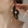 New Design Metal Cross Star Earrings Sweet Cool Black Zircon Heart Earrings for Women Young Girl Trend Personality Jewelry