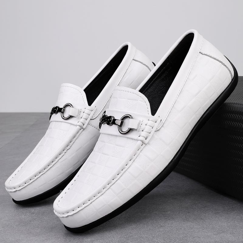 Fashion New Fashion Genuine Leather Mens Casual Shoes Breathable Comfort Loafers Slip-on Mens Driving Shoes Luxury Lazy Shoes Moccasins
