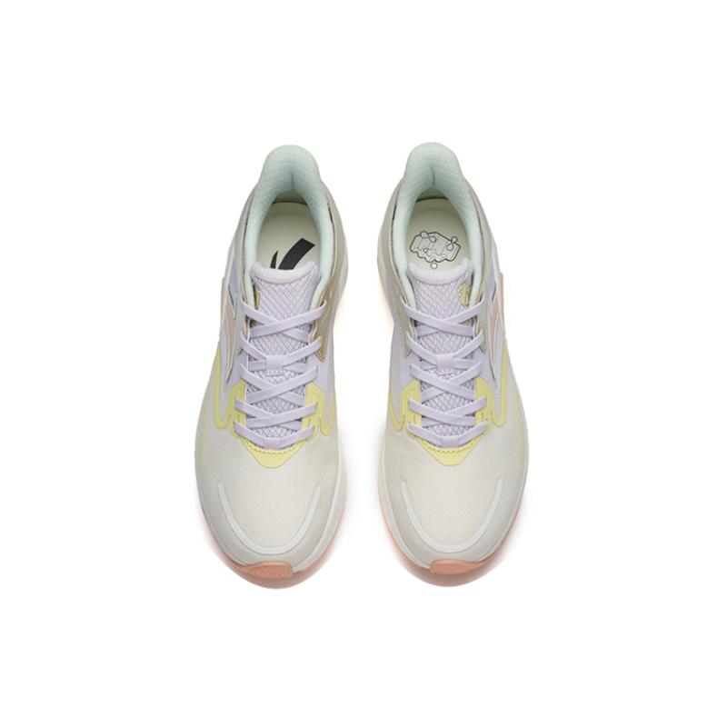 Anta Cushioned Anti-Slip Wear-Resistant Breathable Lightweight Low-Top Running Shoes Women's White Blue Purple Sneakers 122235556-4