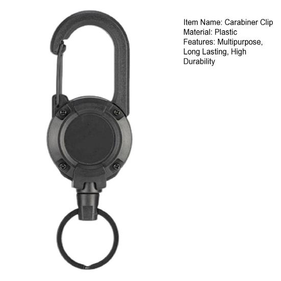 Fly Fishing Retractor Badge Reel with Wire Rope Multipurpose 360-Degree Rotation