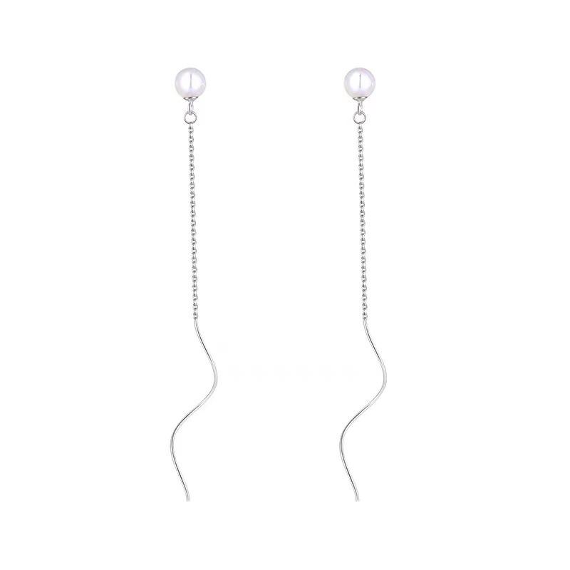 Elegant Women's 925 Sterling Silver Pearl Ear Studs - 2023 Trendy High-End Jewelry