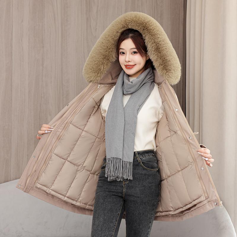 Autumn Winter Thicken Warm Parka Women Casual Sweety Solid Color Big Pocket Loose Hooded Coat Jackets Outwear