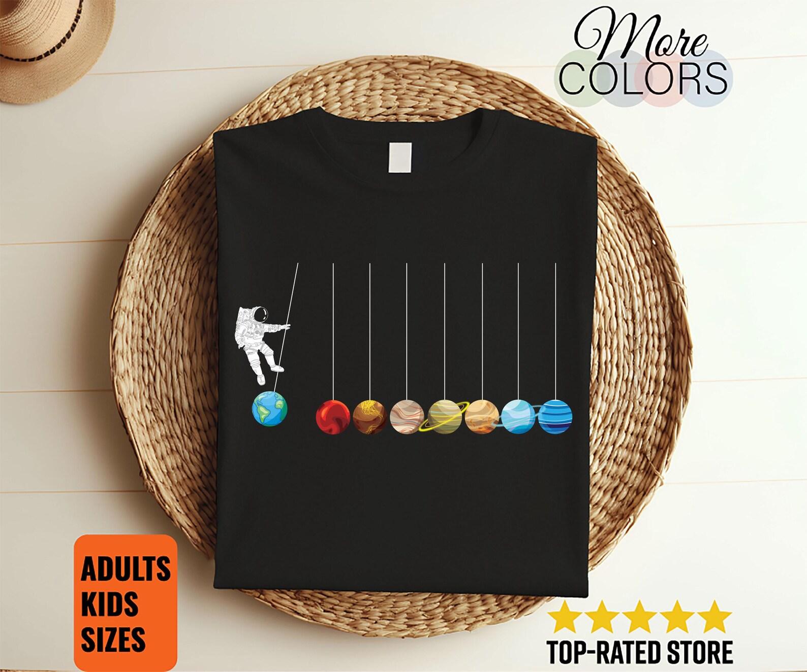 Astronaut Spaceman Planets Funny Space Dwarf Solar System Astronomy T-Shirt, Space Geeks Gifts Astronauts Lovers Birthday Party Present Moon 120