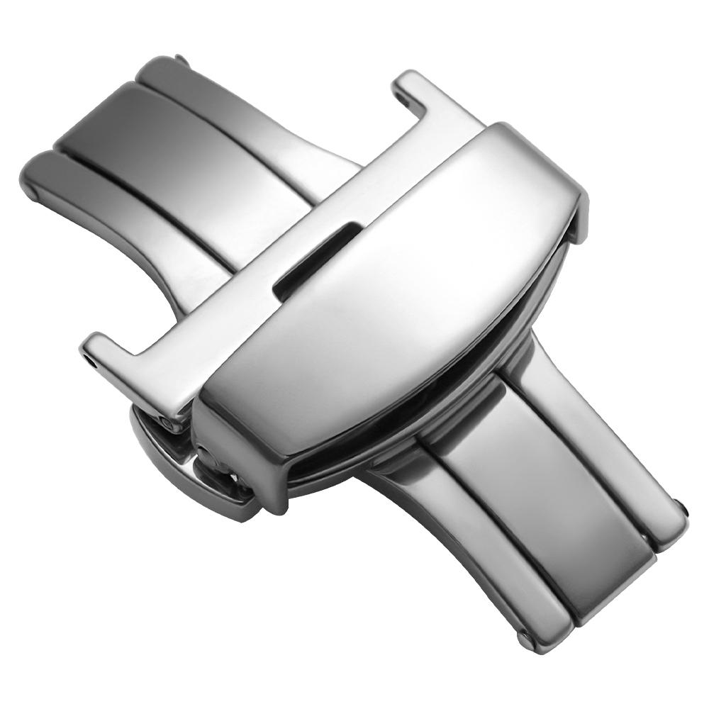 Watchband Buckle Stainless Steel Watch Strap Butterfly Buckles Clasps 10-22mm Double Press Polished Button Watches Accessories