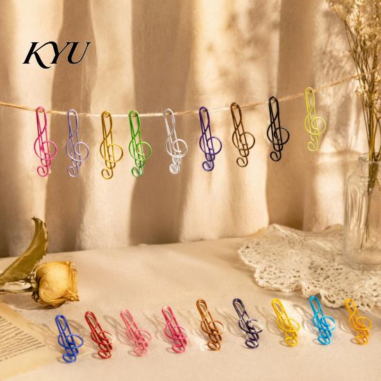 Creative Document Organizers Musical Note Paper Clips, Colorful Metal Treble Clef Decorative Classroom Gift Items Fasteners, Bookmarks for Office
