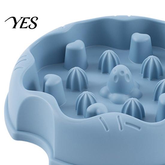Pet Slow Feeder Dog Bowl, Cat Eating Anti-Slip Feed Dish Bottom Dish, Reduces Choking Vomiting for Cats Dogs Food-grade Bowl