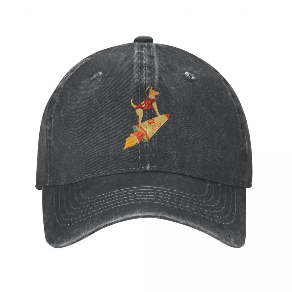 Laika The CCCP Soviet Russia Super Space Rocket Dog Unisex Baseball Cap Distressed Denim Hats Cap Retro Outdoor Snapback Hat