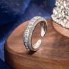 925 Sterling Silver Jewelry AAA+ Crystal Line Drill Finger Rings for Women Wedding Party Jewelry for Girls Friend Gift
