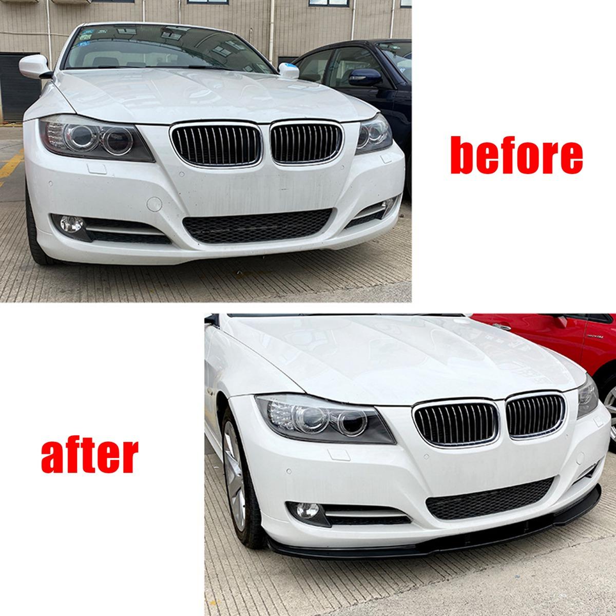 

3Pcs Car Front Bumper Splitter Lip Diffuser Spoiler Cover Guard for BMW 3-Series E90 E91 LCI 320I 330I 2009-2012 Carbon NONE