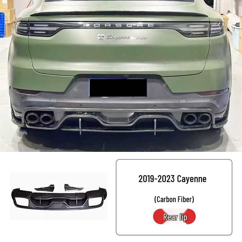 Porsche Cayenne Coupe (18-25) Carbon Fiber Kit: Front Lip, Side Skirts, Rear Lip, Roof & Middle Spoilers