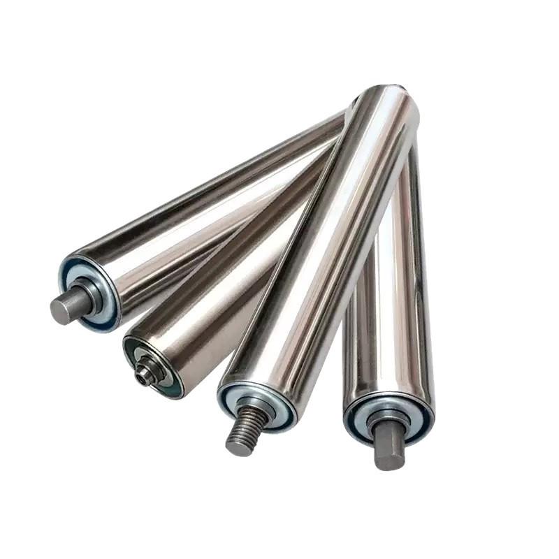 Non-Powered Stainless Steel Galvanized Roller Unloading Conveyor and Wheel Shaft