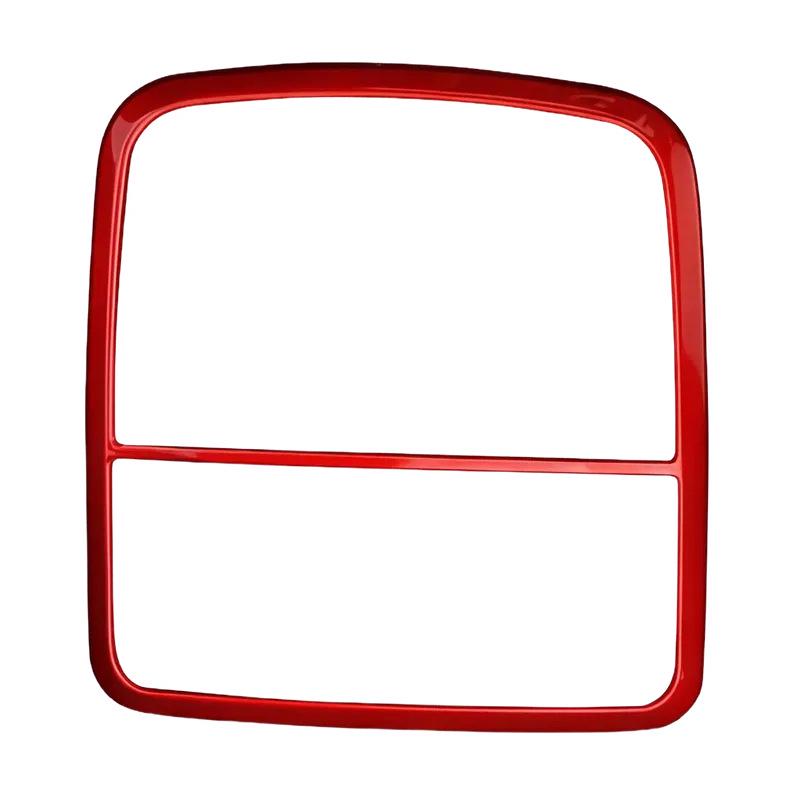 Honda Accord 18th Gen Red Interior Trim Kit: Gear Shift Frame, Armrest, Air Vent, Gear Knob, Steering Wheel.