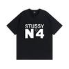 Pánské tričko s krátkým rukávem Volný střih Kulatý výstřih Potisk písmen Neformální Street Style Top pro páry