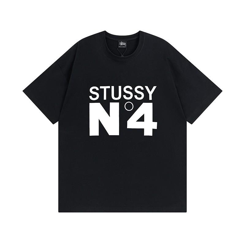 Pánské tričko s krátkým rukávem Volný střih Kulatý výstřih Potisk písmen Neformální Street Style Top pro páry