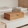 Acacia Wood Keepsake Box Decorative for Wedding Memories, Graduation Mementos